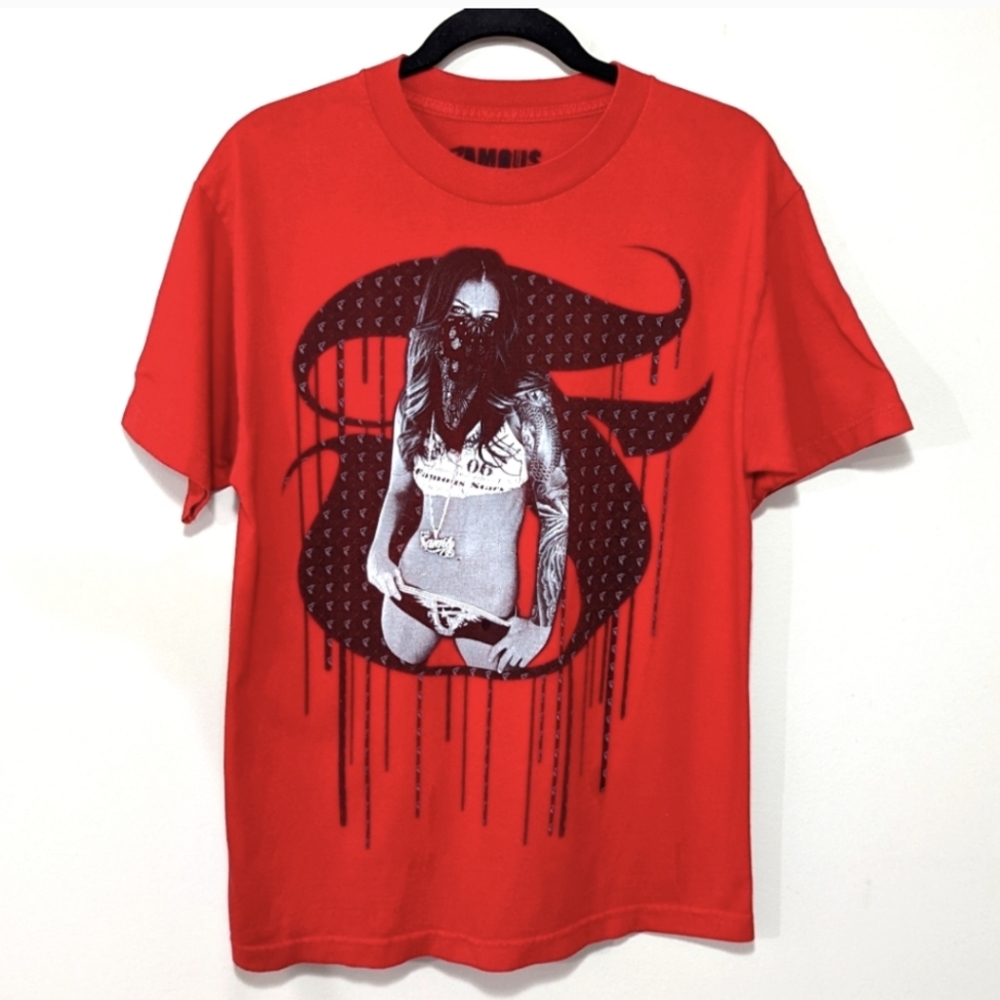 Famous Stars & Straps/Travis Barker Bandana Girl T Shirt